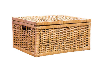 Wicker picnic basket.