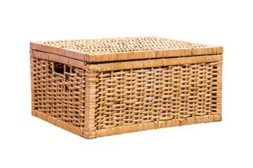 Wicker picnic basket.