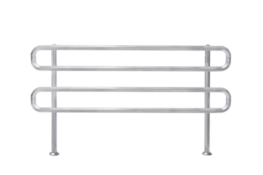 Stainless steel railing.