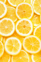 Texture of sliced lemons as background