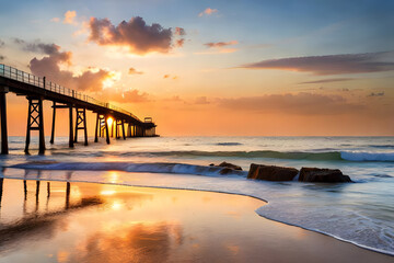 Fototapeta premium sunset on the beach
