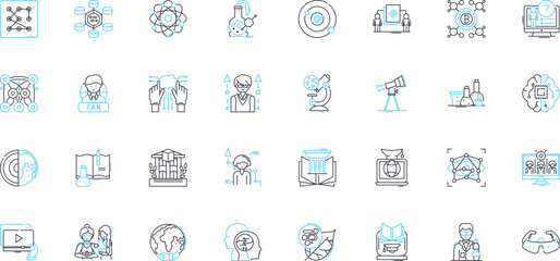 Mobile work linear icons set. Flexibility, Remote, Efficiency, Agility, Nomadic, Digital, Productivity line vector and concept signs. Mobility,Connectivity,Portability outline illustrations