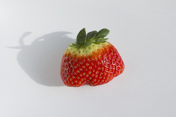 fresh strawberry isolated white background