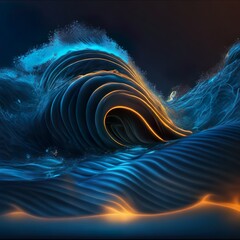 water wave abstract style
