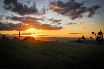 Fototapeta premium sunset in the countryside