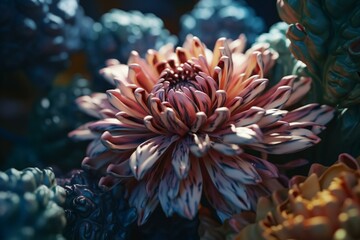 Fototapeta na wymiar Stunning 3D flower art, embodies springtime. Fresh, enchanting fantasy. Generative AI