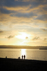 Fototapeta premium Vancouver, BC Sunset at English Bay on a Sunny Day