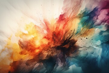 Abstract watercolor brushstroke background. Artistic illustration. Generative AI