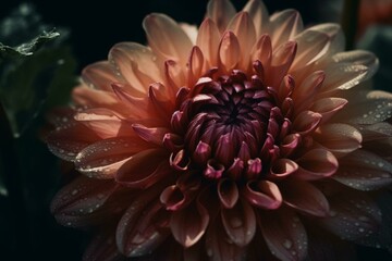 Closeup of flower. Generative AI