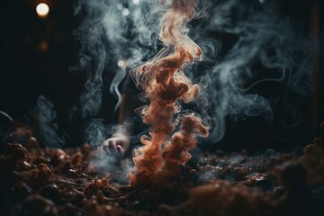 Smoke portals to meditative realms. Generative AI