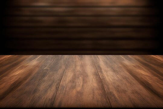 Empty Wooden Table Top Background. Graphic by khanisorn · Creative