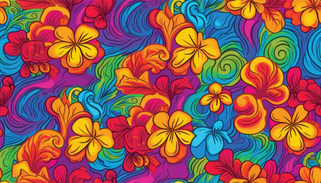 Seamless Colorful Tropical Floral Pattern.

Seamless pattern of tropical florals in colorful style. Add color to your digital project with our pattern!