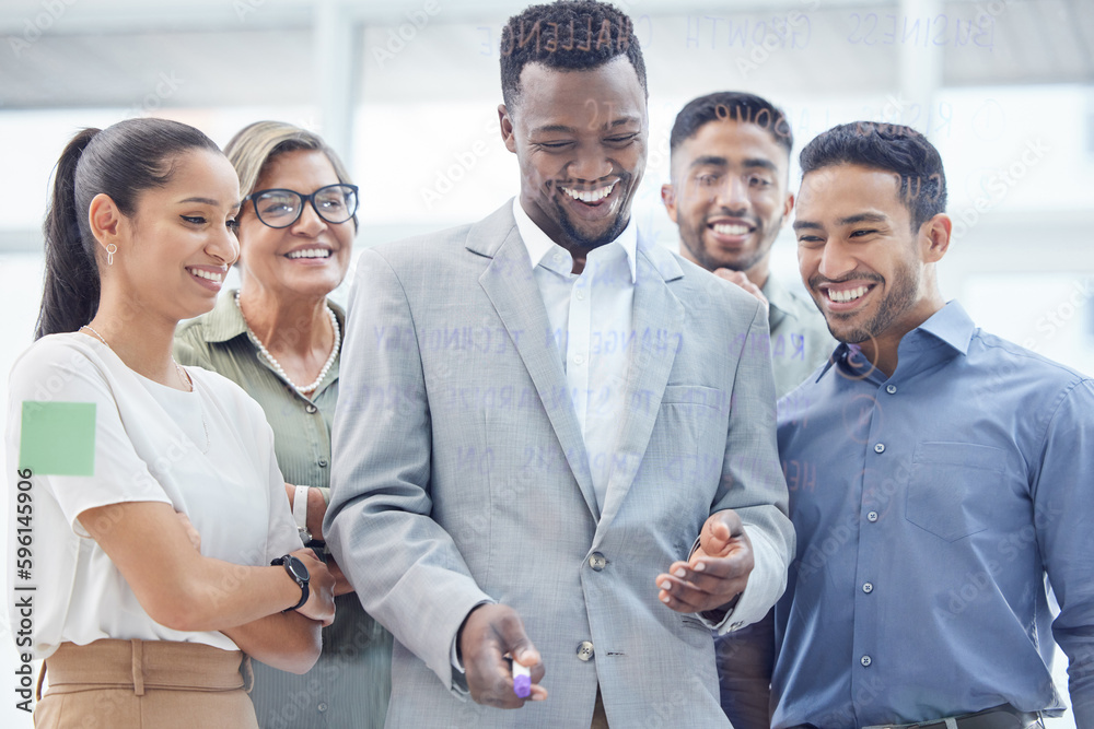 Poster this is the best way to do things. a group of businesspeople brainstorming idea in an office at work