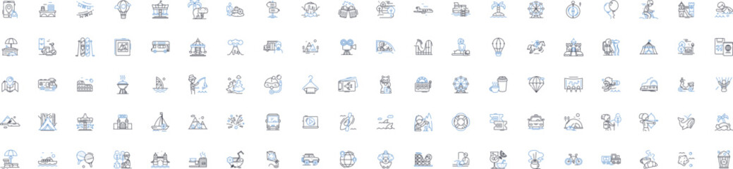 Luxurious comfort line icons collection. Indulgent, Opulent, Plush, Lavish, Posh, Divine, Sumptuous vector and linear illustration. Extravagant,Regal,Deluxe outline signs set