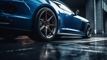 Stylish and Modern: Blue Luxury Car