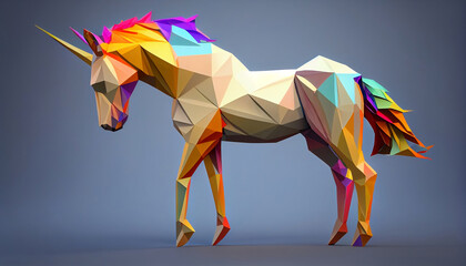 Obraz premium low poly art of a horse