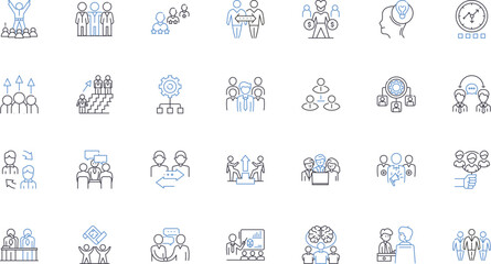 Contemporaries line icons collection. Modern, Relevant, Current, Progressive, Up-to-date, Present, Newfangled vector and linear illustration. Trending,Hip,Fashionable outline signs set