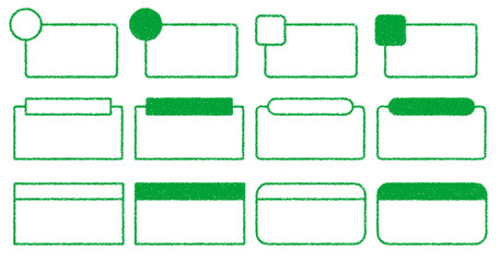 Obraz premium クレヨン素材 デザインフレームセット