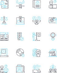 Construction Tools linear icons set. Hammer, Saw, Drill, Nailer, Screwdriver, Wrench, Pliers line vector and concept signs. Chisel,Level,Tape measure outline illustrations