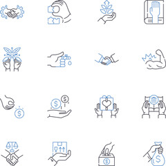 Operations line icons collection. Efficiency, Productivity, Optimization, Logistics, Workflow, Inventory, Processes vector and linear illustration. Capacity,Automation,Maintenance outline signs set
