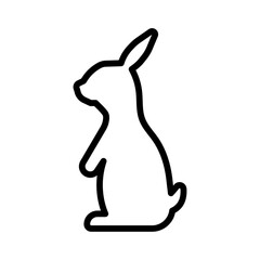 Icono de conejo. Animal de vida silvestre. Mamífero vertebrado. Ilustración vectorial