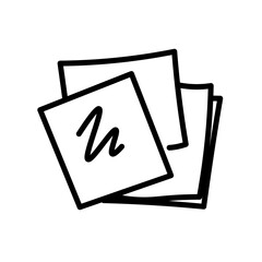 Paper sheets on white background