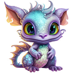 Cute baby dragon clip art