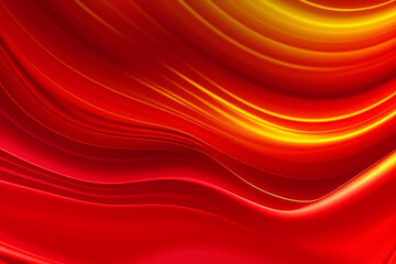 Abstract Fabric Background 3D Yellow and Red Swirl. Made with Generative AI.