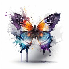 Obraz na płótnie Canvas beautiful butterfly, white background