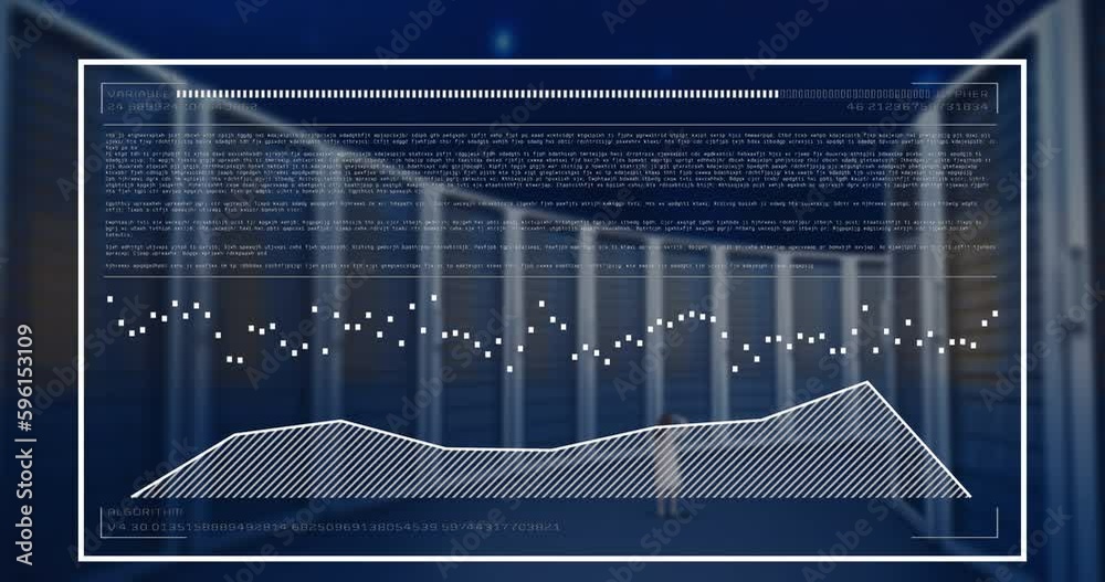 Poster animation of data processing over computer servers