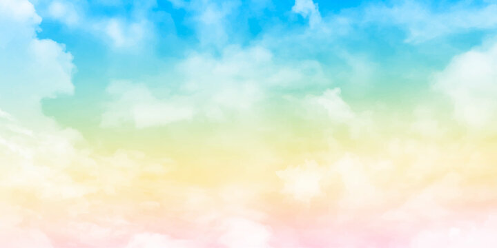 Beautiful cloud with pastel sky nature background