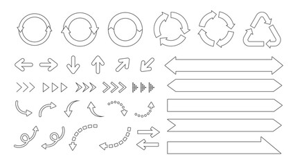 多彩な用途に使えるシンプルな矢印グラフィックのセット