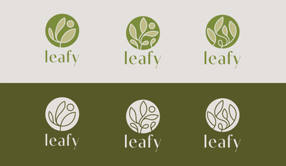 Leaf Flower Plant Logo. Universal creative premium symbol. Vector sign icon logo template. Vector illustration