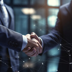 Businessmen Handshake, Partner Greeting, Dealing, Merger & Acquisition, Business Cooperation Concept: Finance, Investment, Teamwork, and Successful BusinessIA generativa