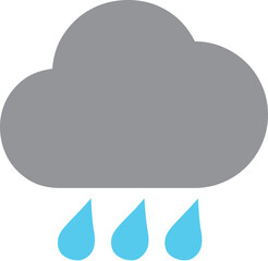 Rain Icon. Weather forecast icon..