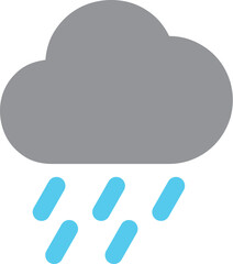 Rain Icon. Weather forecast icon..