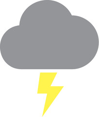Lightning Icon. Weather forecast icon.