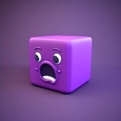 a purple emotion cube, generative AI