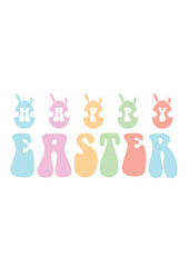 Fototapeta na wymiar Easter-Bunny calligraphy text quote