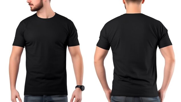 Black Basic Shirt Front Back Vector Images (over 320)