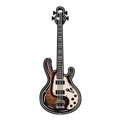 Naklejka premium electric guitar musical instrument string