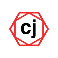 CJ company name initial letters icon. CJ monogram.