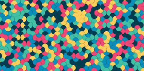 Fashion geometric seamless pattern composition. Abstract colorful mosaic background design