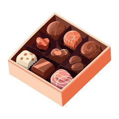 Sweet chocolate dessert icon, vector illustration design gift