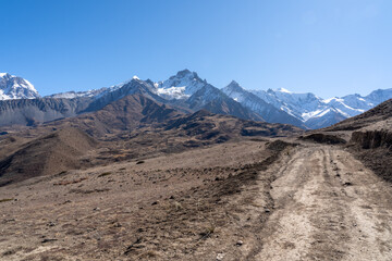 Snow Covered Mountains above the Desert