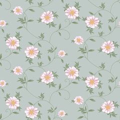 seamless vector flower design on  background