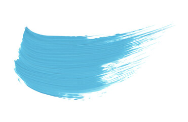 Shiny light blue brush isolated on transparent background. light blue watercolor png