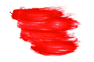 Shiny red brush isolated on transparent background. red watercolor png
