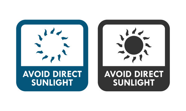 Avoid direct sunlight logo template illustration