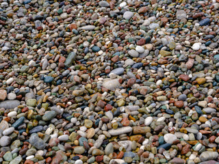 colorful pebbles on the beach